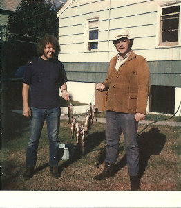 1973 May Butch Haslip and Dennis Chester with fish.